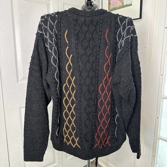 Vintage Protege Collection Sweater Mens XL Coogi Style in USA 90’s Black Knit - Picture 2 of 4